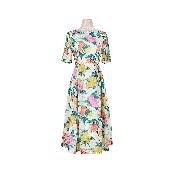 Watercolor Floral Pastel Dress