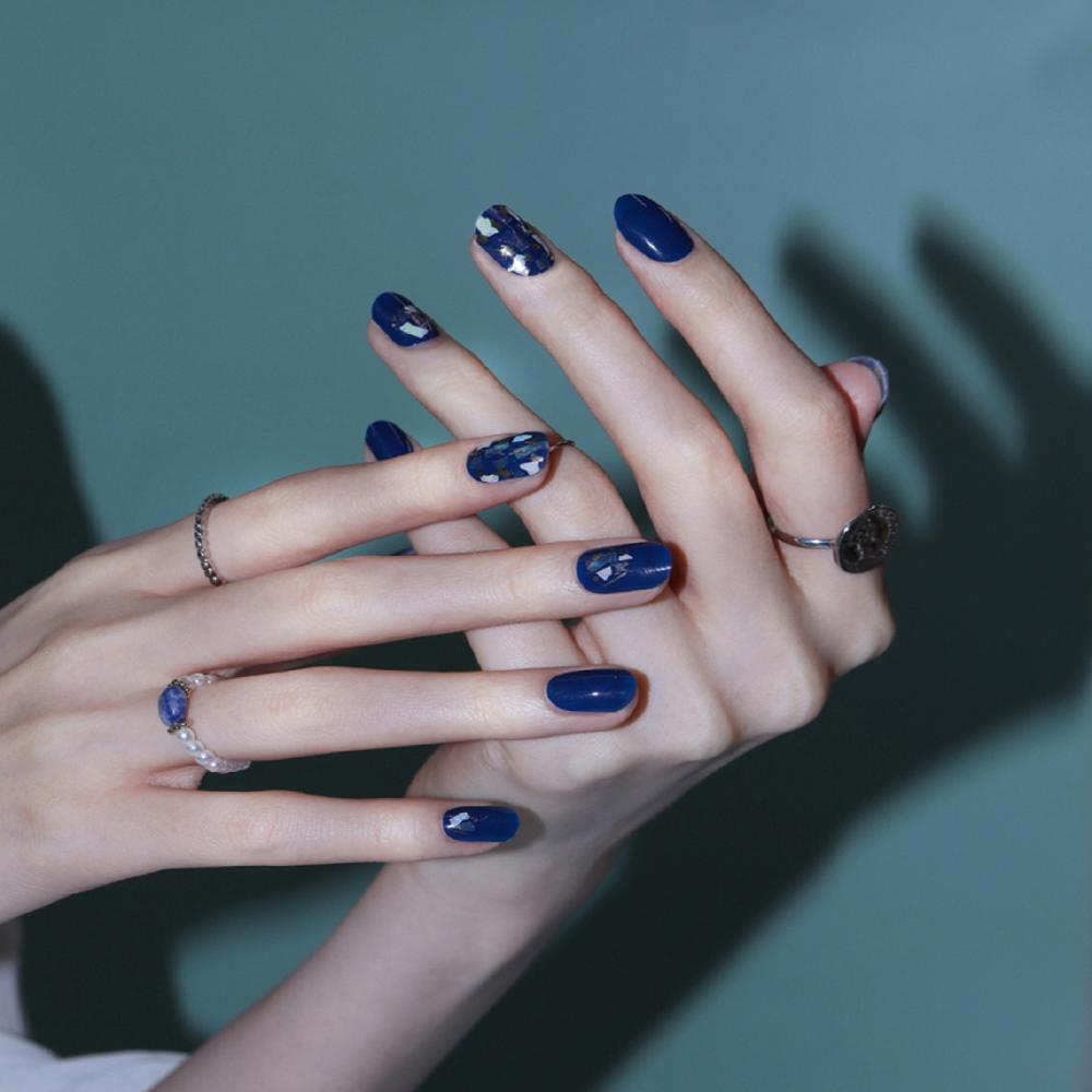 Semi-curing Gel Nail Sticker - Crush Blue
