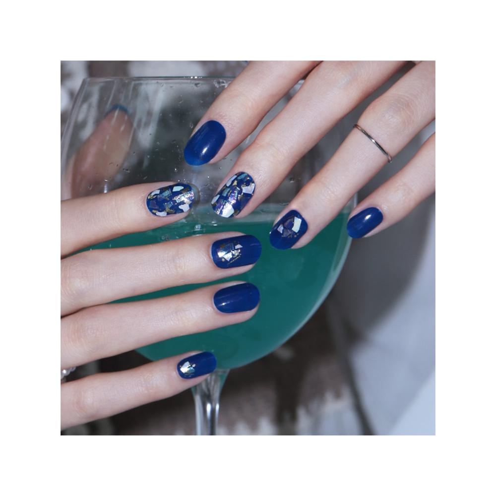 Semi-curing Gel Nail Sticker - Crush Blue