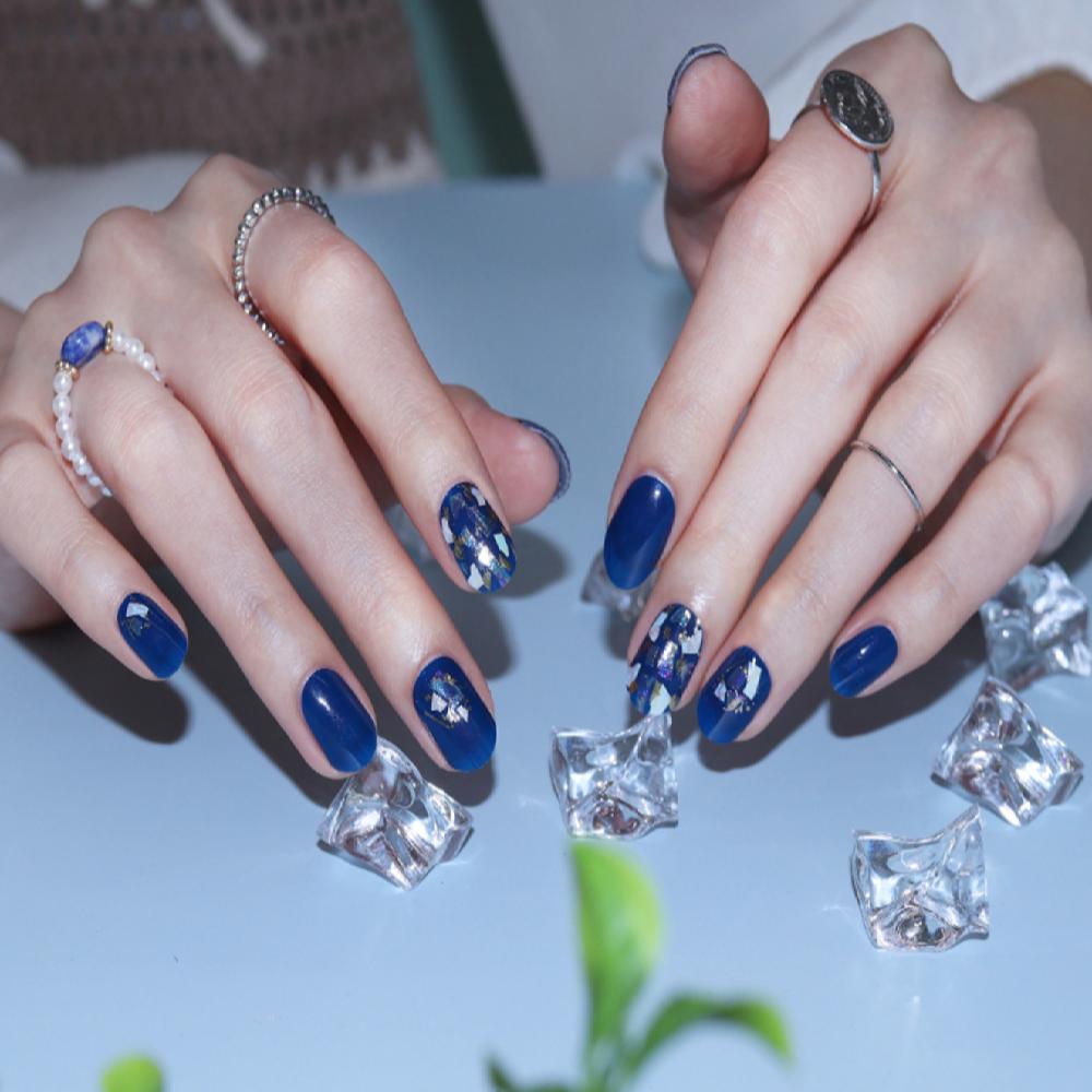 Semi-curing Gel Nail Sticker - Crush Blue