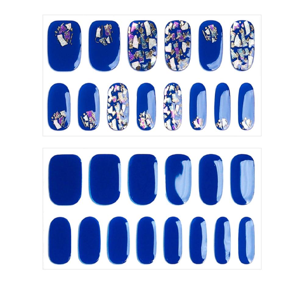 Semi-curing Gel Nail Sticker - Crush Blue
