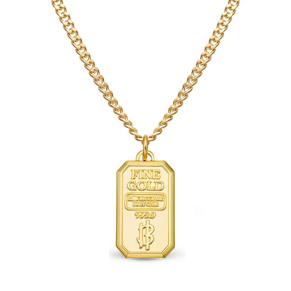 Gold Bar Flex Necklace Gold XS