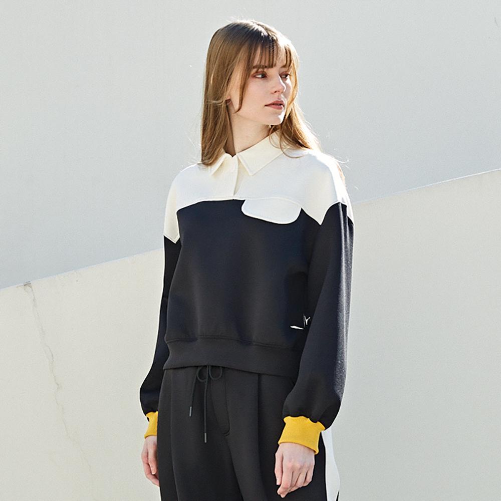 [CUSTOMUS] Luxury cushion fabric collar sweat-shirt CFW23SKMT203